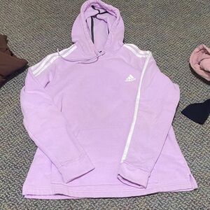 Adidas Light Purple Hoodie with White Accents
